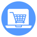 Laptop Shopping Cart Color Filled icon