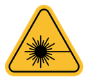 Laser warning color filled icon