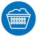 Laundry hamper k icon