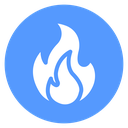 Layered Fire Flame Color Filled icon