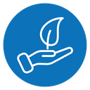 Leaf in hand icon