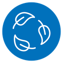 Leaves eco recycle icon