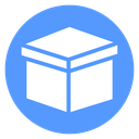Lidded Cardboard Box Color Filled icon