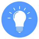 Light Bulb Radiating Rays icon