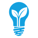 Lightbulb with leaf icon