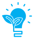 Lightbulb with leaf icon