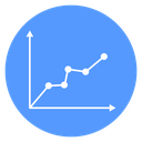 Line Chart Data Points Color Filled icon