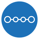 Linear molecular structure icon