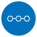 Linear molecular structure icon