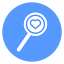 Love Search Magnifier Color Filled icon