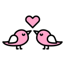 Lover Birds Heart icon