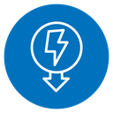 Low electricity consumption icon