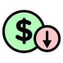 Lower Cost Dollar Arrow icon