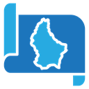 Luxembourg country map icon