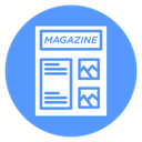 Magazine Article Page Color Filled icon