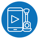 Makeup tutorial video icon