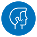 Man acne on face icon