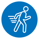 Man fast run icon