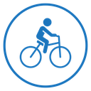 Man on bicycle icon