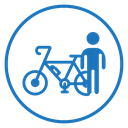 Man on bicycle icon