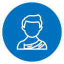 Man Portrait Color Filled icon