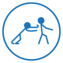 Man pushing another person icon