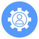 Manage User Gear Color Filled icon