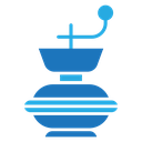 Manual coffee grinder icon