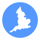 Map England Outline Color Filled icon