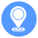 Map Pin Drop Shadow Color Filled icon