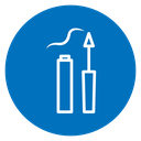 Mascara And Eyeliner Color Filled icon