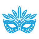 Mask for brazil carnival celebration icon