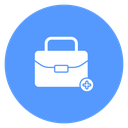Medical Bag Plus Badge Color Filled icon