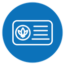 Medical marijuana card icon