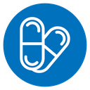 Medicine of pills and capsules icon