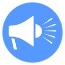 Megaphone Sound Waves Color Filled icon
