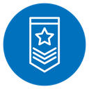 Military rank badge 2 icon