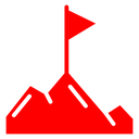 Mission Mountain Summit Flag Color Filled icon