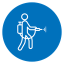Mite disinfectant man icon