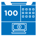 Money counting machine icon