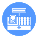 Money counting machine icon