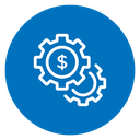 Money Management Gear Color Filled icon