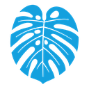 Monstera deliciosa plant leaf icon