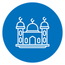 Mosque Color Filled icon