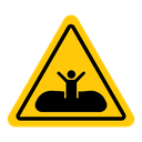 Mud warning sign icon