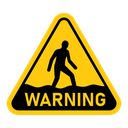 Mud warning sign icon