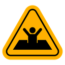 Mud warning sign icon