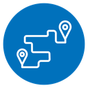 Navigation road trip icon