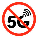 No 5G signal sign icon