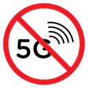 No 5G Signal Sign icon